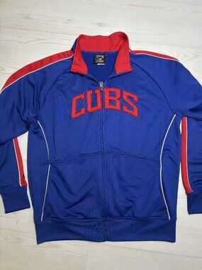 2011 Majestic Chicago Cubs Cooperstown Collection Track Jacket Blue Men's XL
